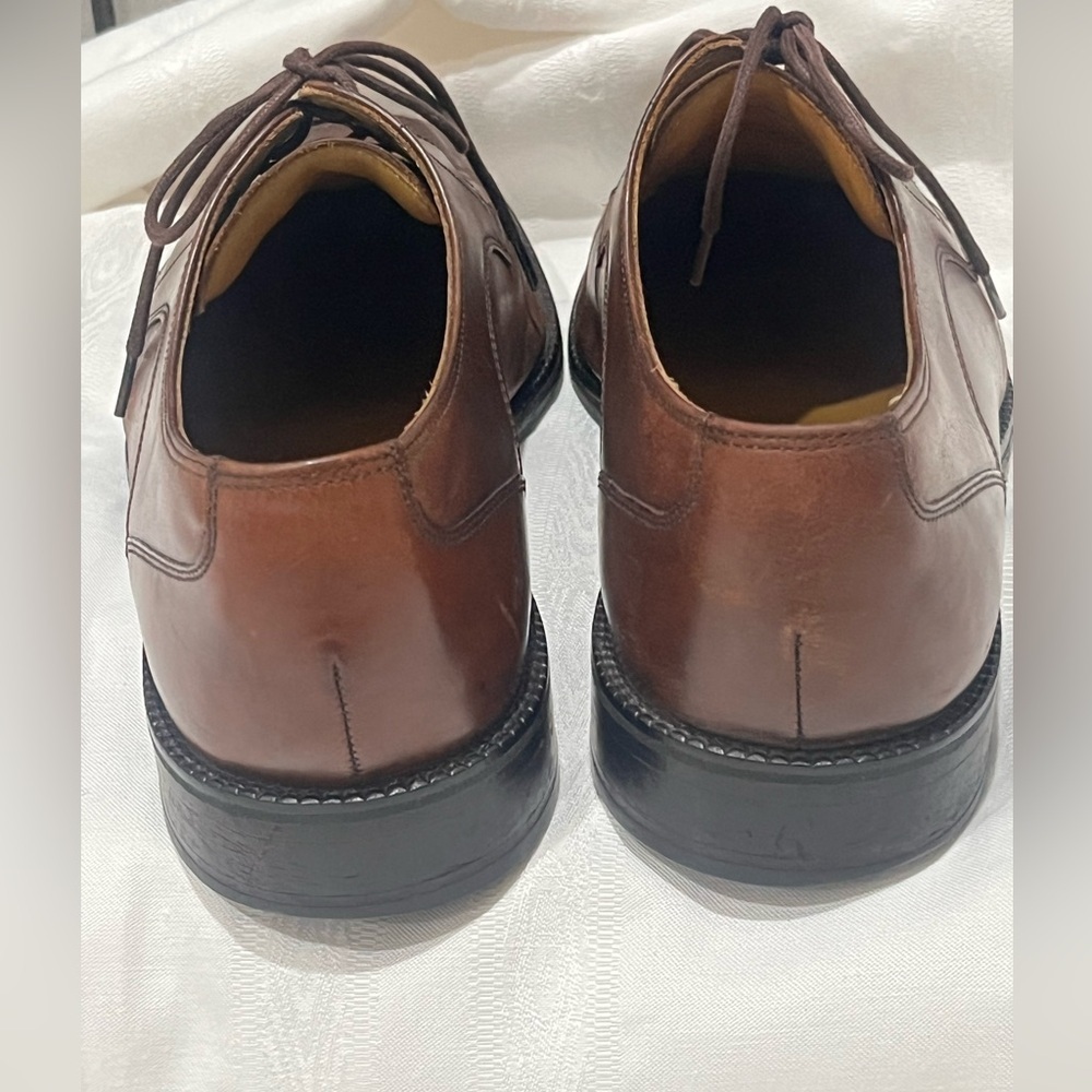 Men's Dark Brown Leather COLE HAAN EATON APRON TOE DERBYLace-Up Shoes, SIZE 9.5M - Picture 6 of 9